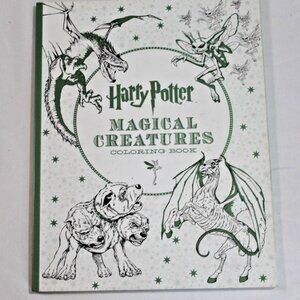 Harry Potter-Magical Creatures Coloring Book w Colored Illustrations Like New